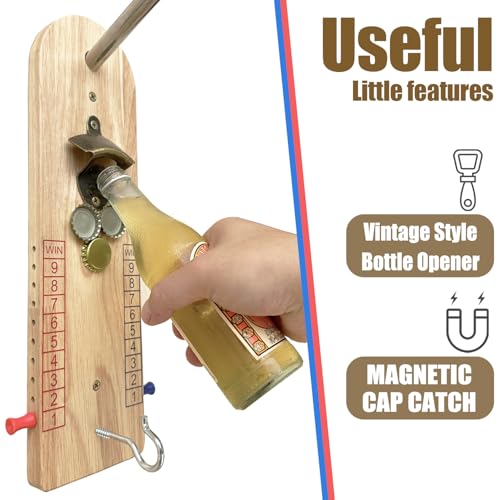 Hook and Ring Toss Game Bottle Opener Ring Toss Game for Indoor Outdoor Party Man