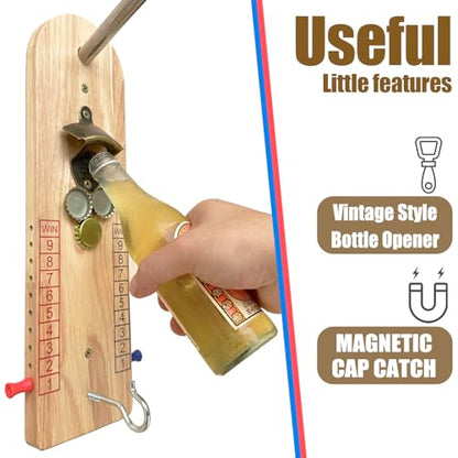 Hook and Ring Toss Game Bottle Opener Ring Toss Game for Indoor Outdoor Party Man