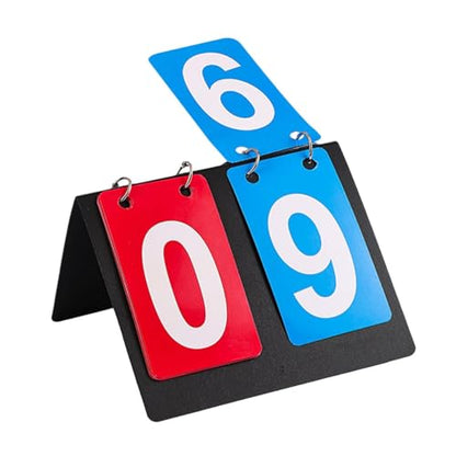 Multi Sports Scoreboard Flip Number Board 2 Digits Professional Tabletop Score Flipper Substitution Board for Tennis Coaches