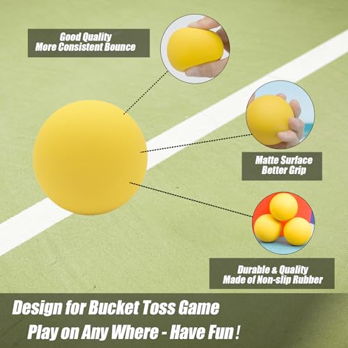 Bucket Toss Replacement Balls 3 Pack for Outdoor Yard Game - style: Racquetball