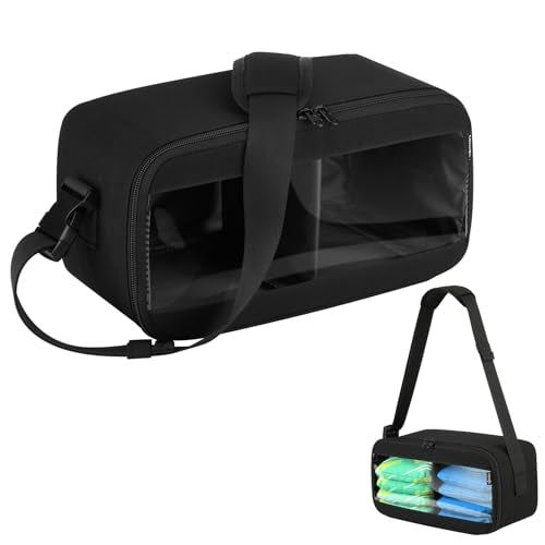 Cosmos Cornhole Bag Carrying Case Corn Hole Bean Bag Holder Carrier Holds 8 Bean Bags, Portable Storage Organizer Bag with Detachable Divider and Adjustable Strap for Men and Women