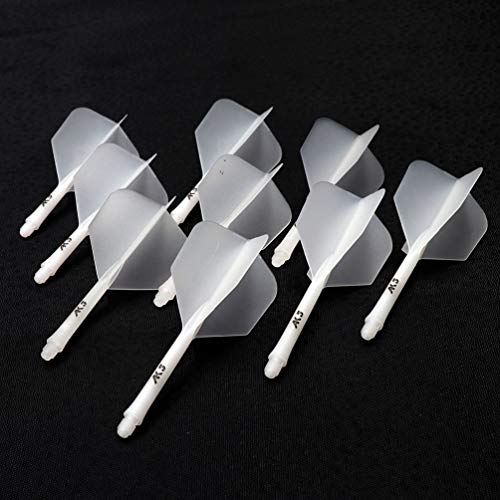 CUESOUL 3 Sets Integrated Dart Shaft and Flights,Dart Shaft Length 21mm/28mm/33mm - color: Shaft Length 21mm+28mm+33mm-Big Wing Shape-Ice