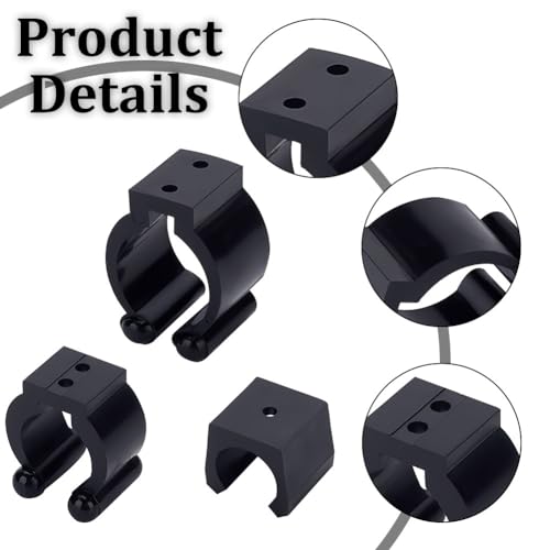 INFUNLY 45 Pieces Pool Cue Holder Clips 3 Sizes Wall Mounted Fishing Rod Clips Billiards Cue Rack Clamps Snooker Cue Locating Clips for Fishing Pole Storage Billiards Cue Snooker Cue