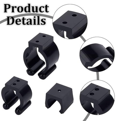 INFUNLY 45 Pieces Pool Cue Holder Clips 3 Sizes Wall Mounted Fishing Rod Clips Billiards Cue Rack Clamps Snooker Cue Locating Clips for Fishing Pole Storage Billiards Cue Snooker Cue