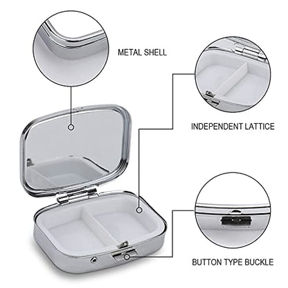 Disc Golf Icon Basket Travel Pill Organizer Small Pill Box Case with 2 Compartments for Pocket Purse