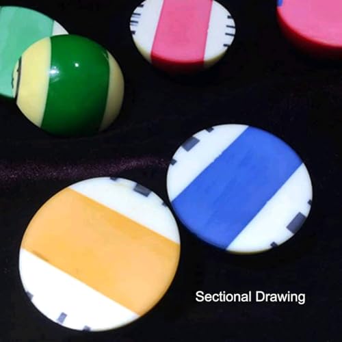 CUPPA Professional Pool Balls/Billiard Balls Set, Complete 16 Balls for Pool Tables - color: Dark Style