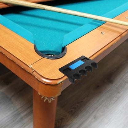 Cabilock 2pcs Wall Mounted Pool Cue Rack Holder with 4-hole Weighted Design and Non-slip Pads, Billiards Accessories Organizer for Game Rooms and Professional Pool Table Storage