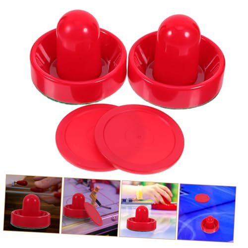 Abaodam 5sets Table Ice Hockey Game Kit Air Hockey Tabletop Pucks Handles Paddles Ice Paddles Game Accessories Family Party Fun Easy to Play