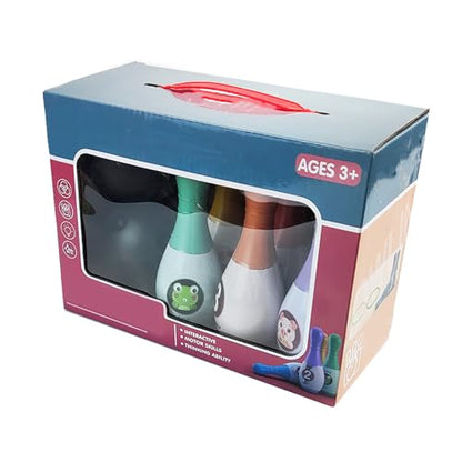 ciciglow Kids Bowling Set Enhance Coordination Skills Improve Motor Abilities Indoor Activity for Children, Plastic Material