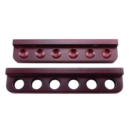 Traditional Wall Mounted Billiard Cue Rack, Billiard Entertainment Accessories for Family Kids, Snooker Pool Cue Rack Holds 6 Cues 33cmx7cmx2cm