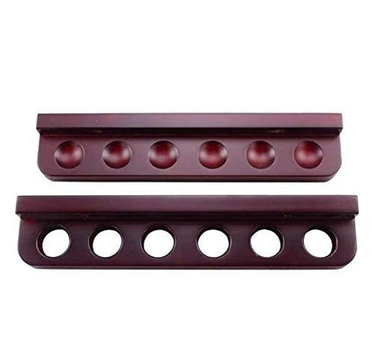 Traditional Wall Mounted Billiard Cue Rack, Billiard Entertainment Accessories for Family Kids, Snooker Pool Cue Rack Holds 6 Cues 33cmx7cmx2cm
