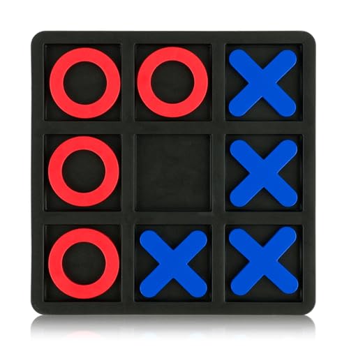Tic Tac Toe Board Game,Tic Tac Toe Family Game, Classic Board Game, Classical Family Board Game,Children's Tic Tac Toe Game, Plastic tic tac Toe Game, Board Size 15 X 15 cm