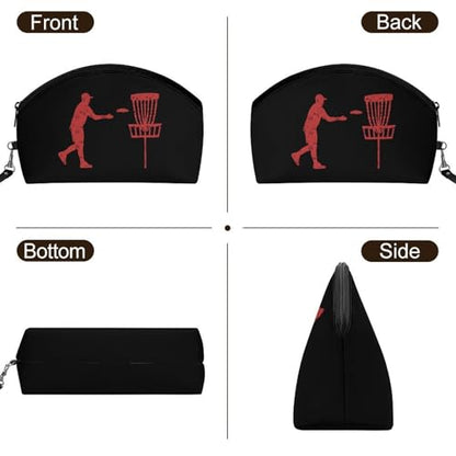 Disc Golf Icon Basket Travel Makeup Bag Cosmetic Toiletry Bags PU Leather Organizer Case