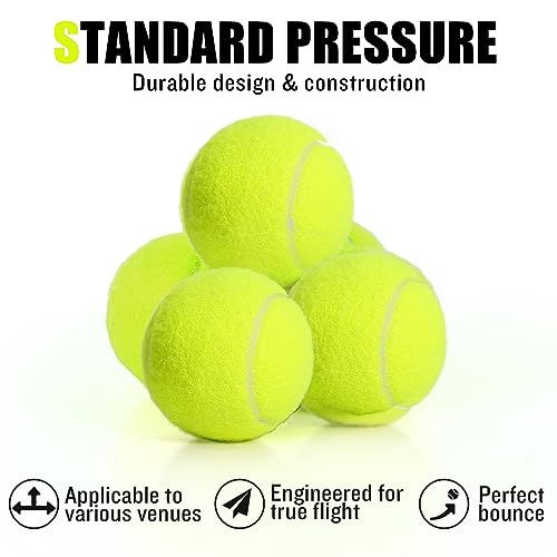 60/120 Pack Tennis Balls, Training Tennis Balls, Pet Dog Playing Balls, Practice Tennis Balls with Mesh Bag for Transport and Beginner Training - color: Yellow-60Pack