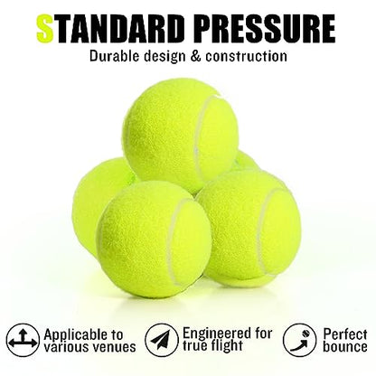 60/120 Pack Tennis Balls, Training Tennis Balls, Pet Dog Playing Balls, Practice Tennis Balls with Mesh Bag for Transport and Beginner Training - color: Yellow-60Pack