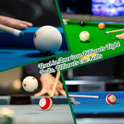 Foilswirl 2 Pcs Billiards Cue Ball 2-1/4" Pool Cue Practice Training Artifact with Three Finger Billiard Gloves 2 Ball Bag 6 Pool Table Marker Dots for Billiard Table Accessory - style: Velvet Bag