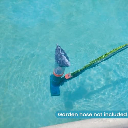 Above Ground Pool Cleaning Kit with Garden Hose Pool Vacuum, Aluminum Frame Leaf Rake Net, Wall Brush and 8Ft Pole for Remove Leaves & Debris