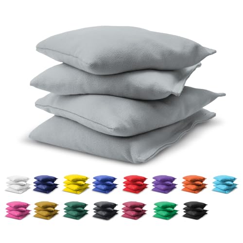 GoSports Cornhole Bean Bags Set of 4-16 Colors Available - Regulation All Weather, Mix and Match - color: Gray