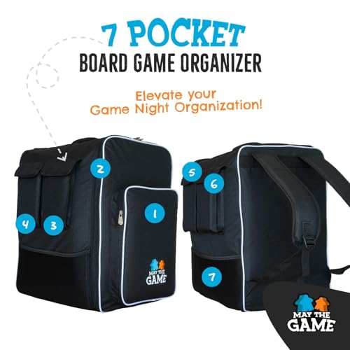 Board Game Bag: Ultimate Backpack, Travel Organizer, Storage & Carrying Case for Board and Tabletop Games - size: Large