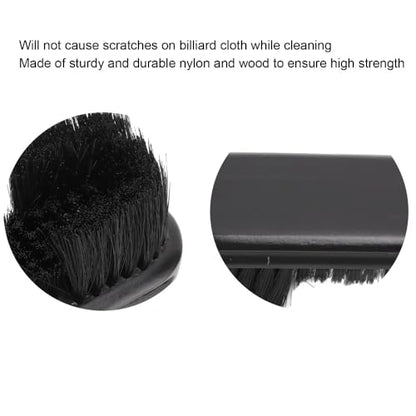 Table Brush Kit with 8.5in Rail Brush - Wooden Billiards Pool Table and Rail Brush Set for Felt and Rail Cleaning Essential Billiards Accessories