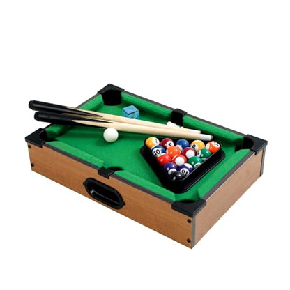 Mini Pool Table Wooden Billiards Tabletop Board Game for Family Night Party Time Gift for Cat Lovers - size: 14"
