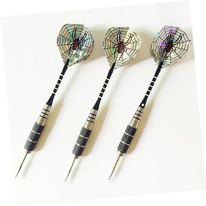 3pcs Professional Needle Tipped Darts Spider Pattern Aluminum Shafts and Flights for Sports Events and Recreational Play