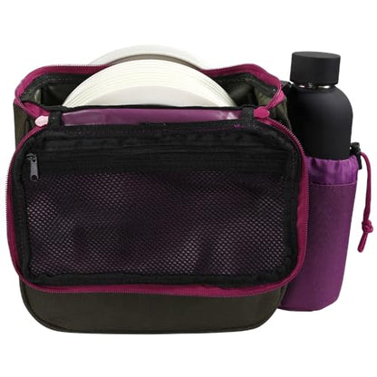MVP Disc Sports Cell Disc Golf Starter Bag (Choose Your Favorite Color) - color: Khaki/Purple