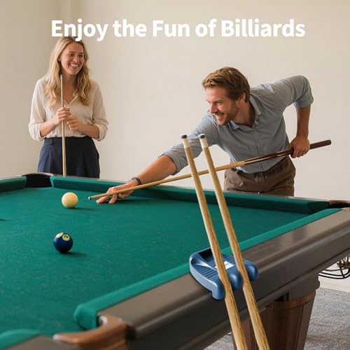 Cue Rack, Portable Weighted Billiard Cue Holder with Chalk Holder, Blue (2 Holes) - style: 2 Holes-Blue