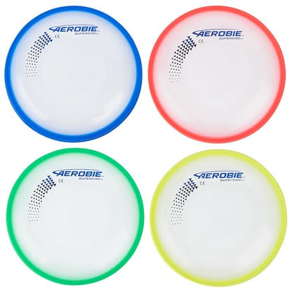 Aerobie Superdisc Outdoor Flying Disc, Flying Ring for Kids Parties and Backyard Games, Teen Boys Gift Ideas, Kids Toys for Ages 5 & Up, Blue, 10”