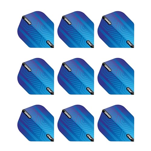 RED DRAGON Hardcore Ionic Dart Flights - 3 Sets Per Pack (9 Dart Flights in Total) - color: Blue