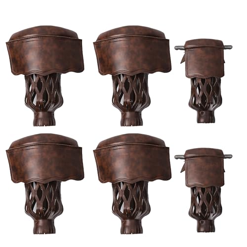GSE Games & Sports Expert Set of 6 Heavy Duty PU Leather Billiard Pool Table Pockets, Billiard Pool Table Accessories (Several Colors & Styles Available) - color: Walnut - Smooth