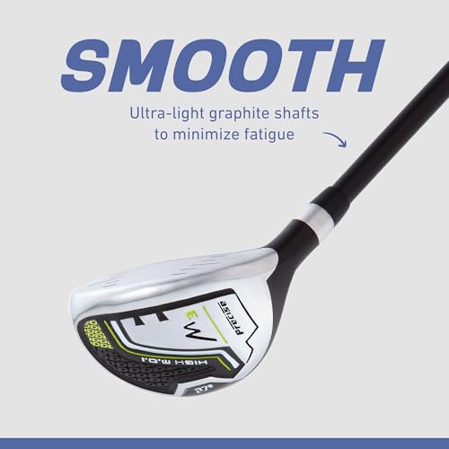 Precise M3 Men’s 14-Piece Golf Set – 460cc Driver, Wood, Hybrid, 6-PW Irons, Putter, Stand Bag, 3 Headcovers and Cover - RH - size: Green - Tall Size +1"