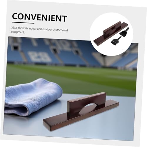 MAGICLULU Shuffleboard Table Brush and Dustpan Cleaner for Table Top Shuffleboard Accessories, Lightweight Sturdy Plastic and Solid Wood Construction, Odor-Free Materials, for Portable