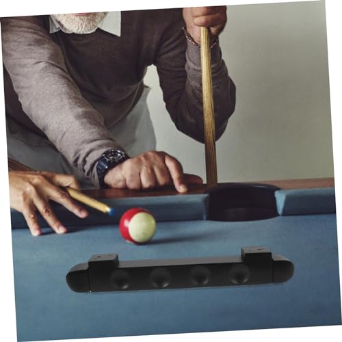 POPETPOP 4-Hole Wall-Mounted Pool Cue Rack Solid Wood Billiard Cue Holder Storage for 2 Convenient Organizer for Game Rooms and Billiard Tables