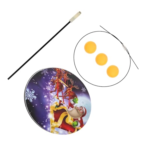 Luxshiny Elastic Shaft Table Tennis Trainer with Pong Balls for Indoor Outdoor Use Portable Pong Training Device for Skill Reflex and Eye Hand Coordination Practice