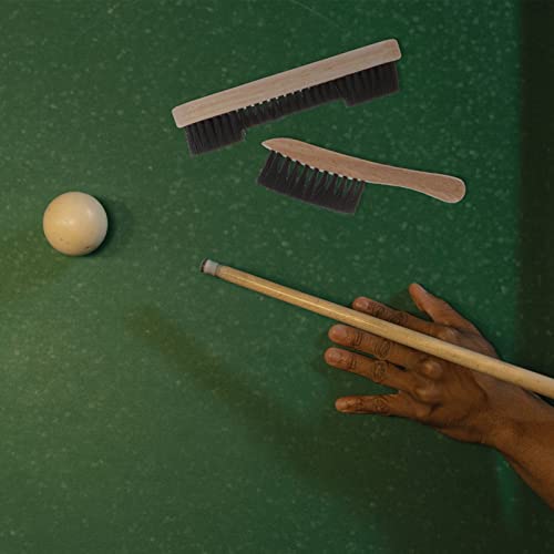 BESPORTBLE Wood Cleaner 2Pcs Pool Table Clean Wooden Pool Table Cleaning Tool Billiard Pool Table Rail Brush Wooden Handle Nylon Bristles Set 9Inch Horse Brush