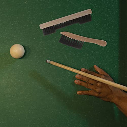 BESPORTBLE Wood Cleaner 2Pcs Pool Table Clean Wooden Pool Table Cleaning Tool Billiard Pool Table Rail Brush Wooden Handle Nylon Bristles Set 9Inch Horse Brush
