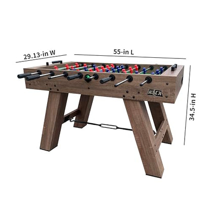 KICK Cavalier 55" Foosball Table – Professional Full-Size Indoor Game Table - color: Brown