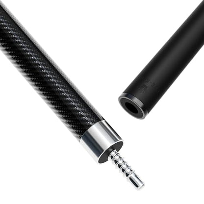 Cue-King Pool Cue Military-Grade Carbon Fibre 58” 18oz 2 Piece with 12.5mm Premium Tip Finished in Gloss Exposed Carbon Fibre, Professional Pool Cue - style: Carbon Cue