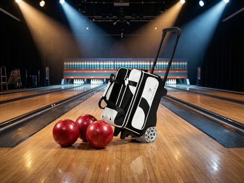 Flextro 3 Ball Bowling Bag with Wheels – 2+1 Modular Roller, 5-Inch Heavy-Duty Wheels, Zero-Wobble Aluminum Handle, Separate Shoe Compartment, Fits Men & Women