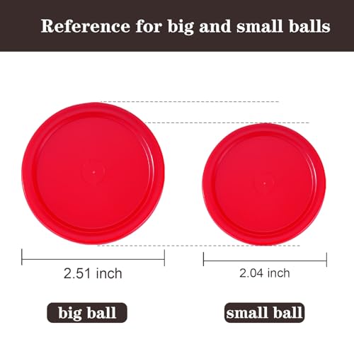 Pack of 5 Red 2-inch Mini Air Hockey Table Pucks - size: 2-inch