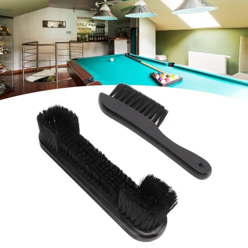 Table Brush Kit with 8.5in Rail Brush - Wooden Billiards Pool Table and Rail Brush Set for Felt and Rail Cleaning Essential Billiards Accessories