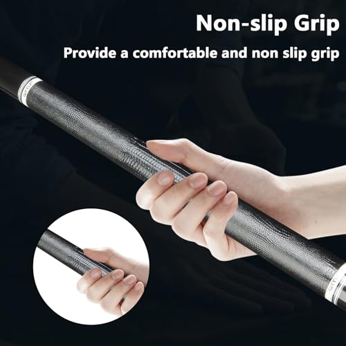 CUEELF Pool Cue Stick Low Deflection Hand-Made Inlay Billiard Cue 58'' Professional Billiard Pool Cue Stick for Adults-12.5mm Tip,3/8 * 8 Joint - color: WD-YH-SM-HT