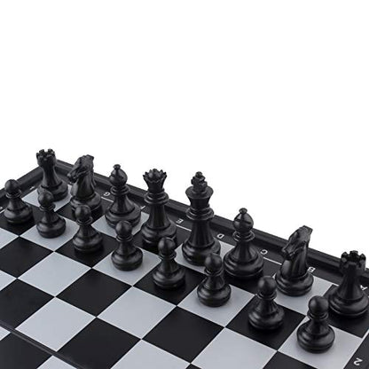 DINOBROS Chess Pieces Only Magnetic Plastic Chessman Set for Replacement of Missing Pieces - Complete Set of 32 Unweighted Game Pawns - style: Chess Pieces