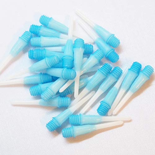 L-style Premium Lippoint - Soft Tip Dart Points – Short – 2-Tone Light Blue – 30 Count - color: blue