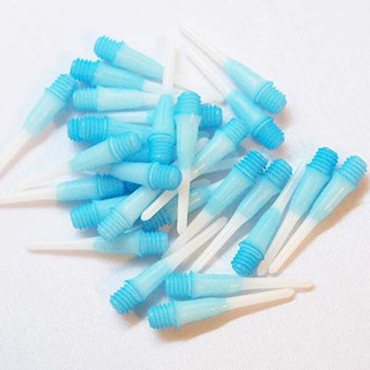 L-style Premium Lippoint - Soft Tip Dart Points – Short – 2-Tone Light Blue – 30 Count - color: blue