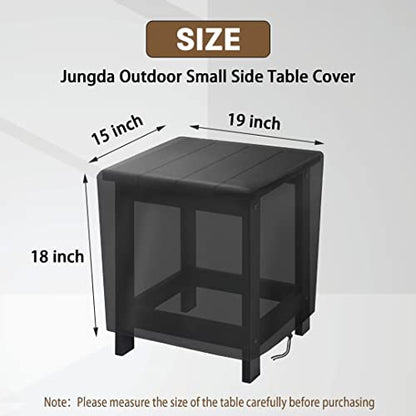 Outdoor Small Side Table Cover, 19 Inch Patio Small Side Table Cover for Outside,Waterproof Patio Furniture Covers, Heavy Duty Outdoor Furniture Covers- 19 x 15 X 18 Inch - size: 19" L x 15" W x 18" H