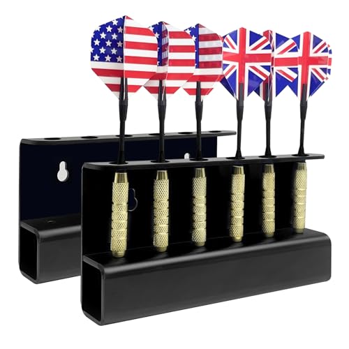 Black Acrylic Dart Holder Wall Mount, Stylish Display & Storage Solution for 12 Darts (Darts Not Included)