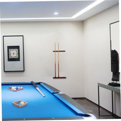 POPETPOP 2pcs Billiard Stick Mount Pool Stick Holder Slots Storage Rack Billiard Supplies - color: Dark Red