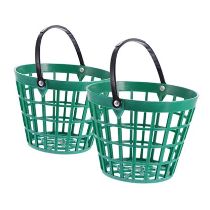 Luxshiny 2pcs Plastic Golf Basket Lightweight Storage Holder for Golf Multi-use Organizer for and Tennis Outdoor Accessory - size: 16.50X16.50X12.50CM